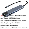 8 in 1 TYPE-C PC Tablet Phone Laptop TO HDMI RJ45 USB 2.0/3.0 SD TF Card Reader PD 100W Charger HUB Adapter Cable 2