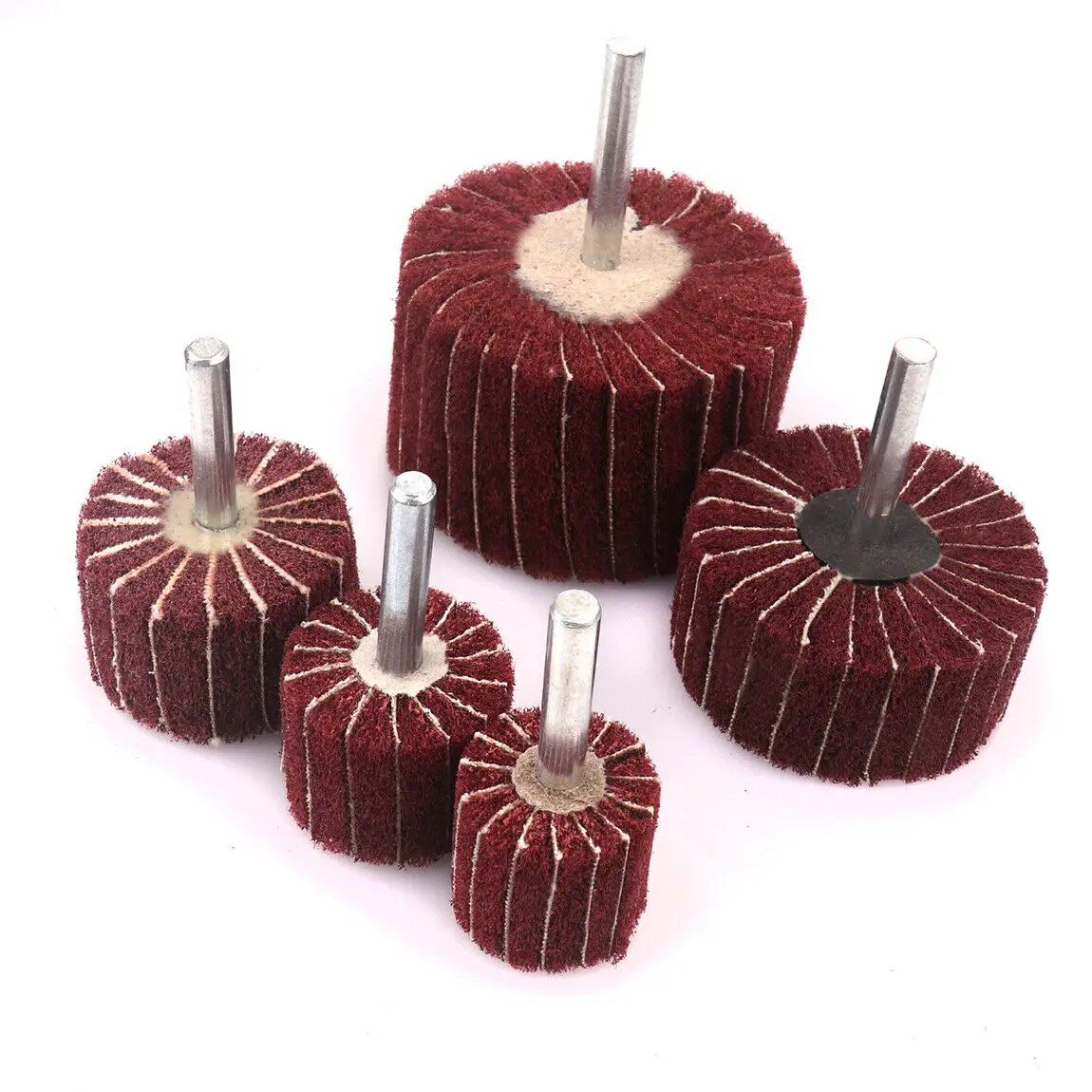 1Pcs 6MM Schaft Vlies Klappe Schleif Rad Faser Schleif Scheuer Pad Polieren Schleifen Für Metall Reinigung kopf Nylon – Detail 5