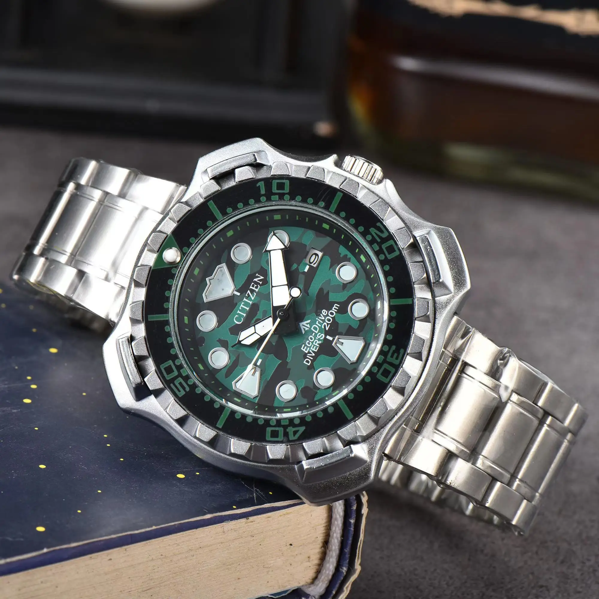 CITIZEN Men's Luxury Watch Quartz Chronograph Fashion Calendar Stainless Steel Watch Sports Waterproof Men's Watch Clock Man