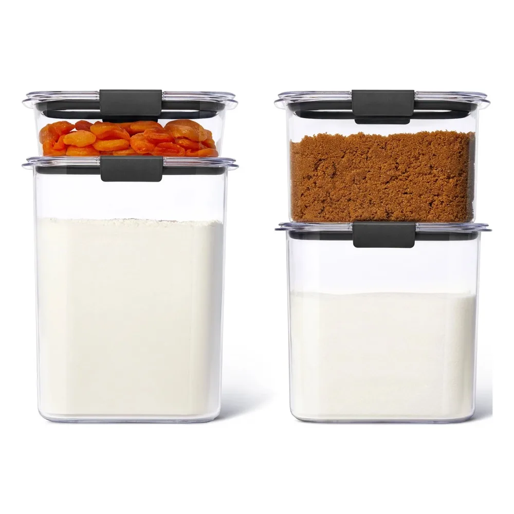 

Brilliance Tritan Airtight Pantry Food Storage 8-Pc Set, 2.8 Qt, Dishwasher Safe, Organizer Box,storage Containers