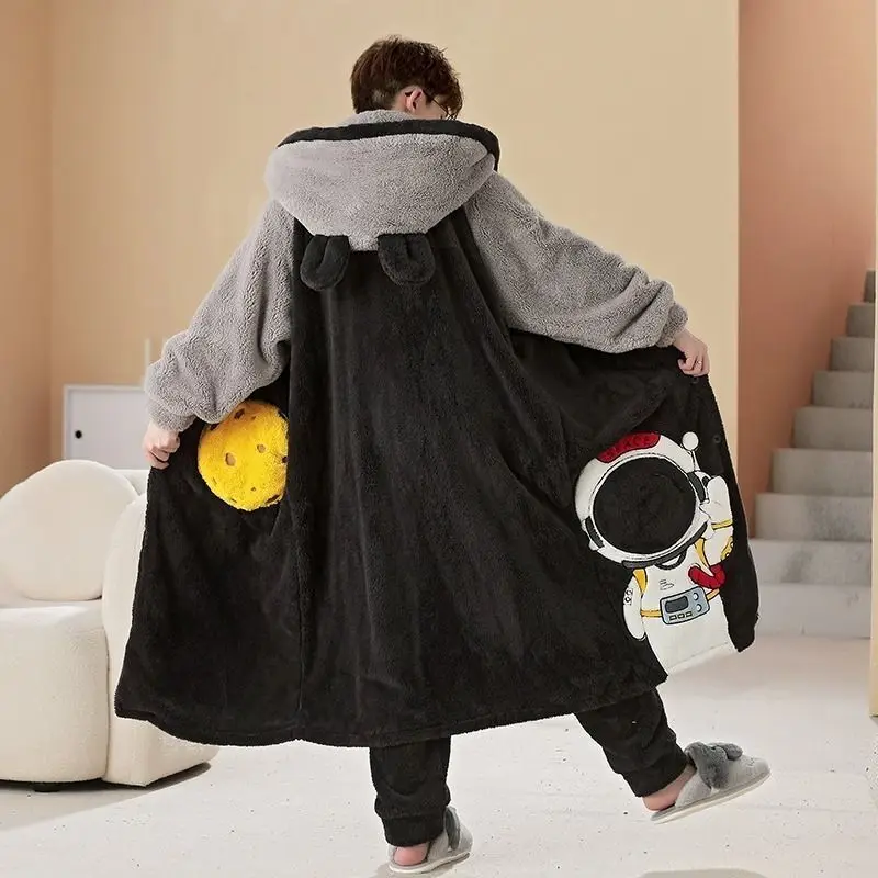 Cartoon Thick Robe Two Piece PJ Set 4