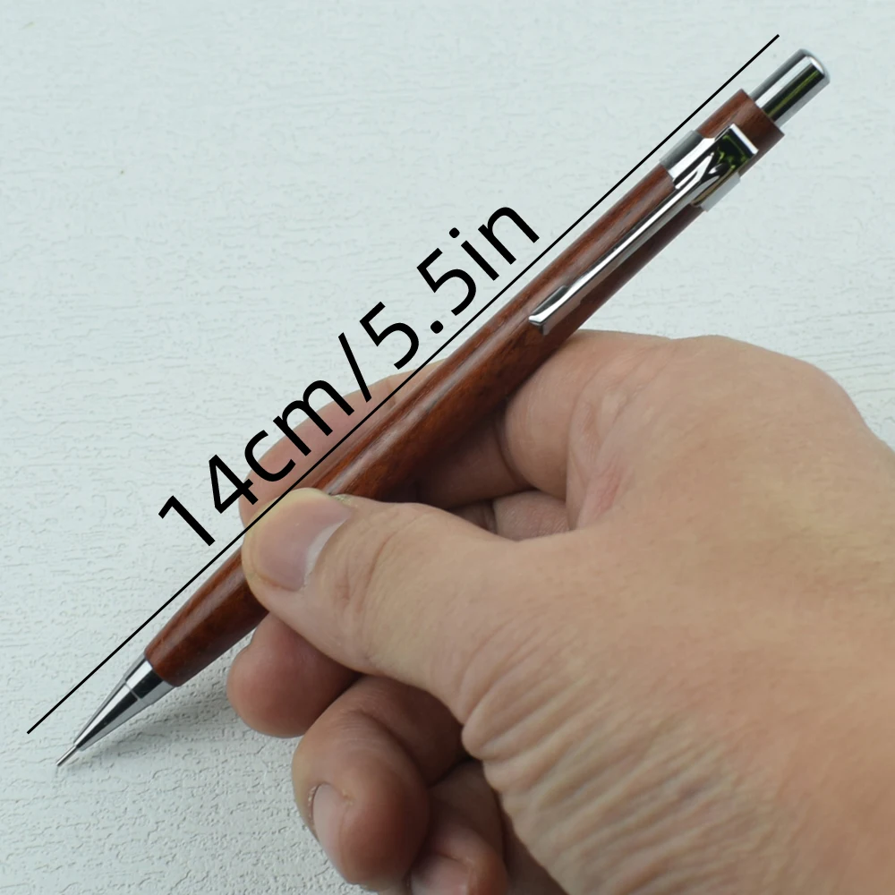 Wooden Mechanical Pencil with 0.5mm Lead - Smooth Writing for Office, School, Drawing & Sketching | Premium Chinese Stationery 5