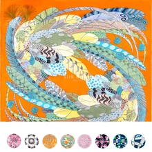 

Designer Head Scarf Women Luxury,Hand Rolled Silk Scarf,Twill Neck Scarf 90 90cm Bandana,Scarves for Ladies Brand Designer