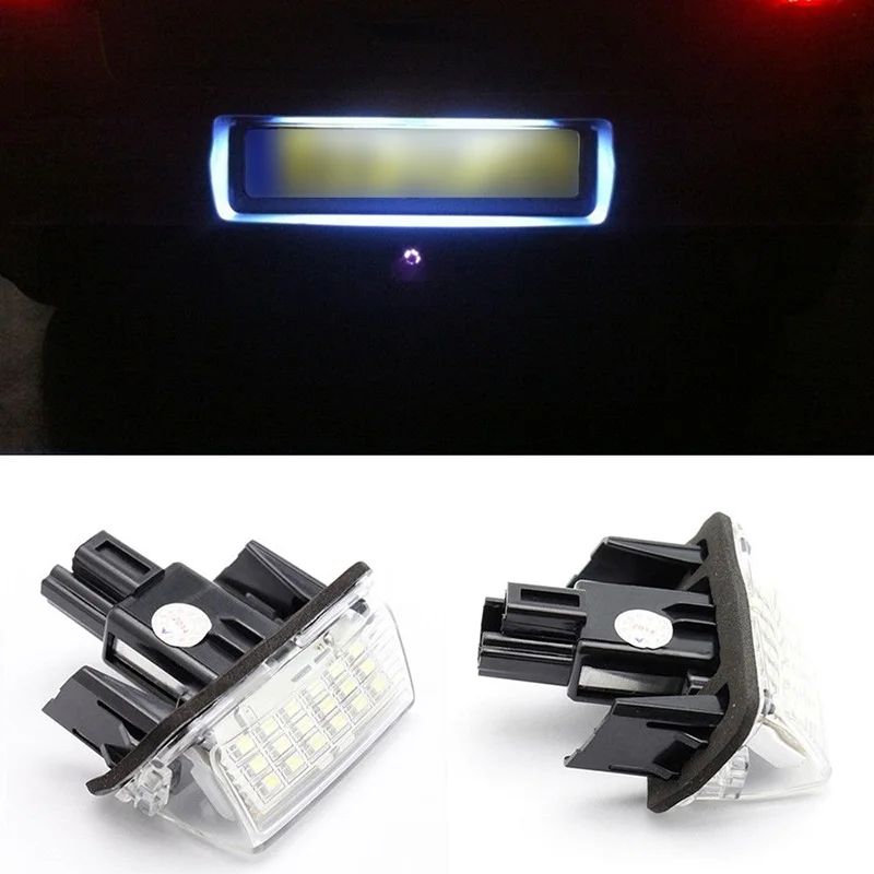 2 Pcs/set 18 Led Car License Number Plate Light Bulb Lamp For Toyota Camry Yaris Corolla Fielder