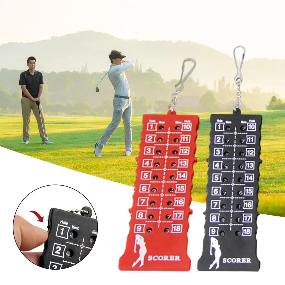 

Golf Stroke Counter Portable Golf Score Indicator with Key Chain Metal 18 Hole Scoreboard