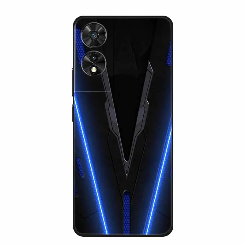 Black Geometric Silicone TPU Phone Case - Soft Back Cover Shield
