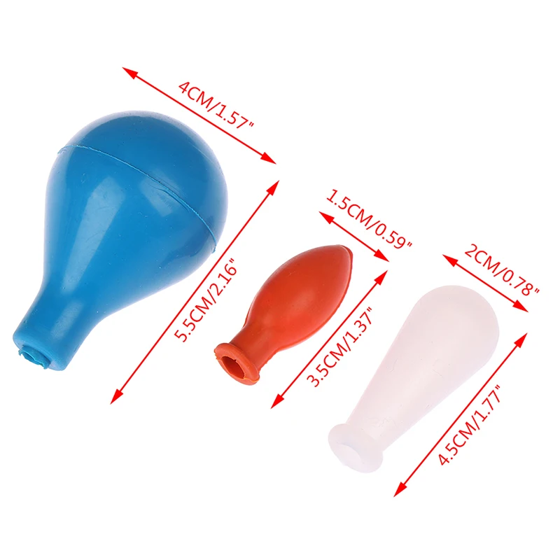 1Pc Blue Rubber Pipette Filler Bulb for 2ml 5ml 10ml Glass Pipette laboratory Dropper Cap Accessories High Quality 6