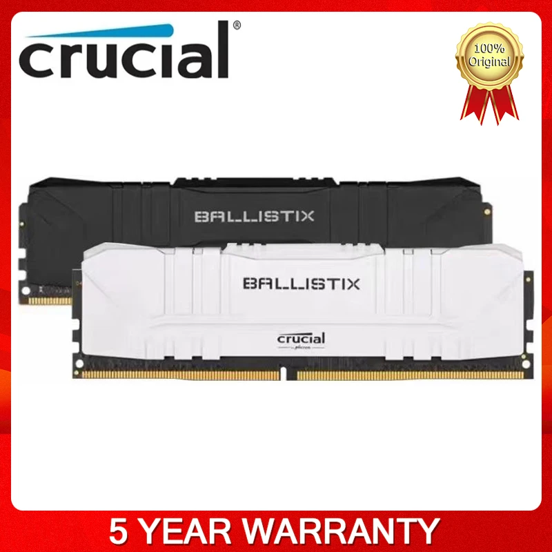 

Оперативная память Crucial DDR4, 8 ГБ, 16 ГБ, 3200 МГц, Ballistix платиновая настольная игра XMP 2,0, автоматический разгон, поддержка DDR4 для настольной памяти