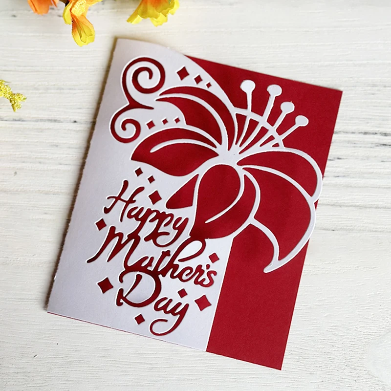 

Flower Invitation Cutting Dies Metal Embossing Die Cuts Stencil Scrapbooking Template for Kid Paper Card Making DIY Paper Crafts