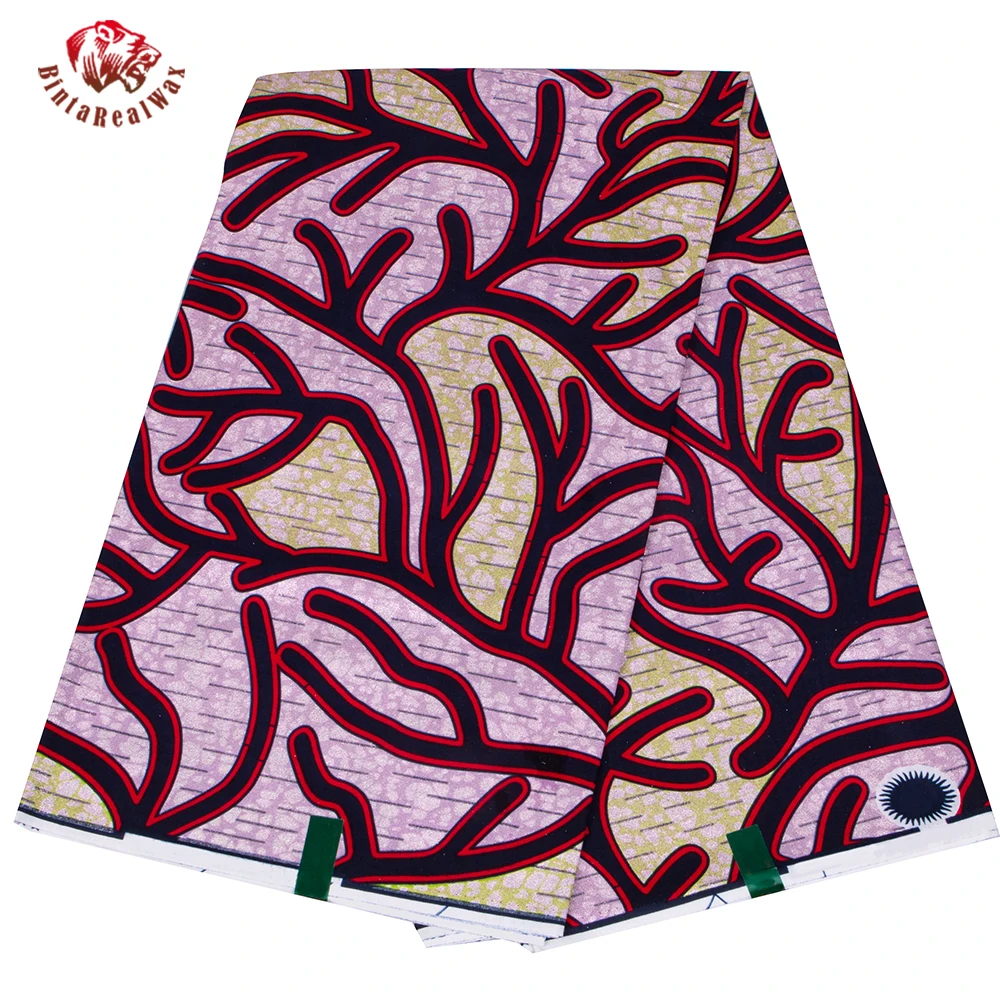 

BintaRealWax 2023 African Golden Wax Fabric Cotton Stuff Batik Ankara Original High Quality New Material SP534