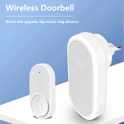 Wireless Smart Home Doorbell with Long-Range Control and Adjustable Volume - EU/US Plug, White - EU Plug (1 Bell 1 button)