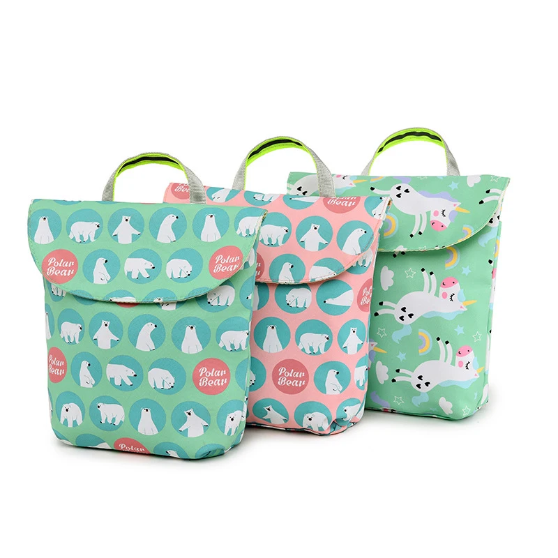 

Multifunctional Baby Diaper Bag Caddy Organizer Reusable Waterproof Wet/Dry Cloth Bag Fashion Mummy StorageTravel Nappy Bag
