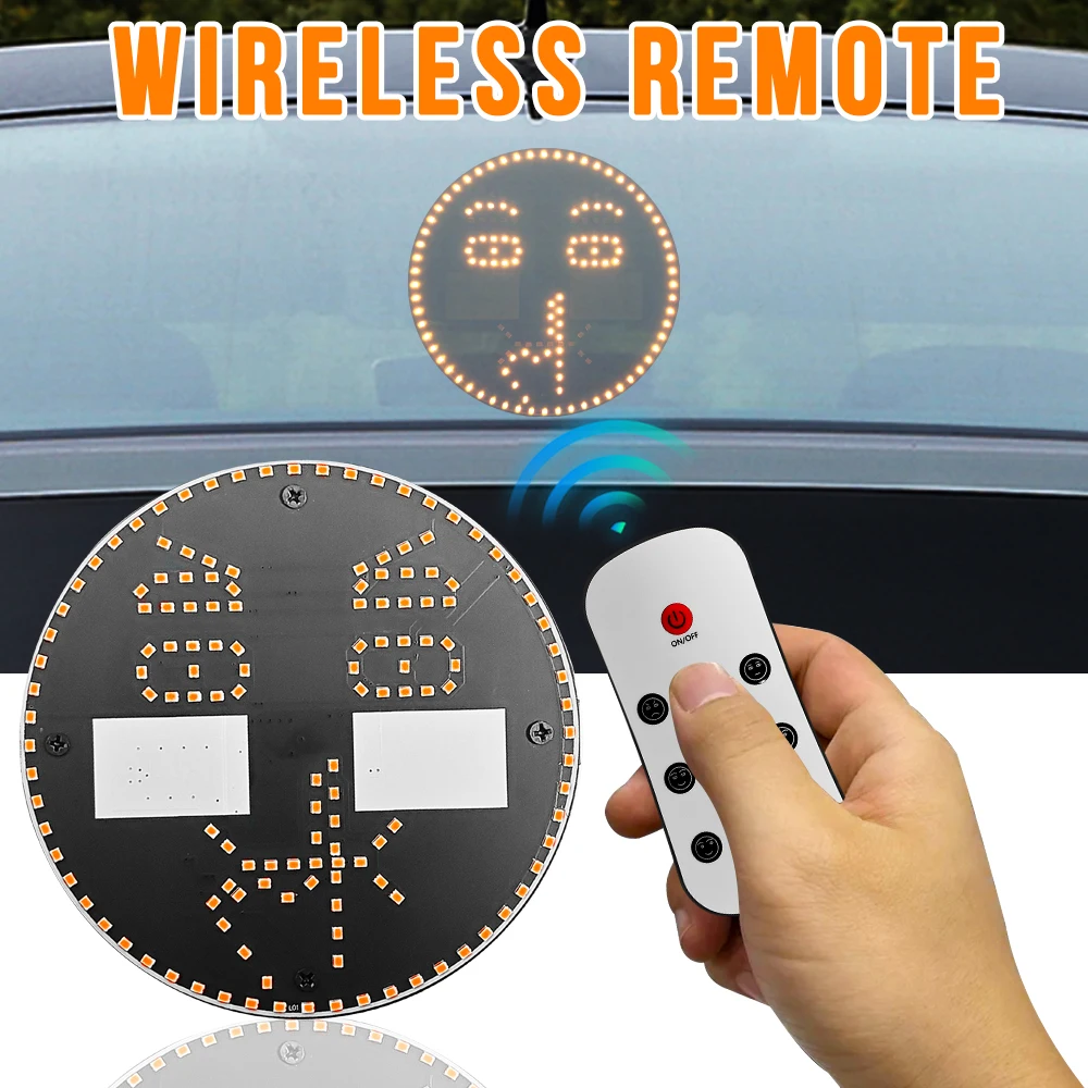 무선 LED 후방 경고 브레이크 라이트, BMW, 폭스바겐, 혼다, 닛산, 포드, 현대용 LED 트렁크 라이트, 손가락 앞 유리 라이트