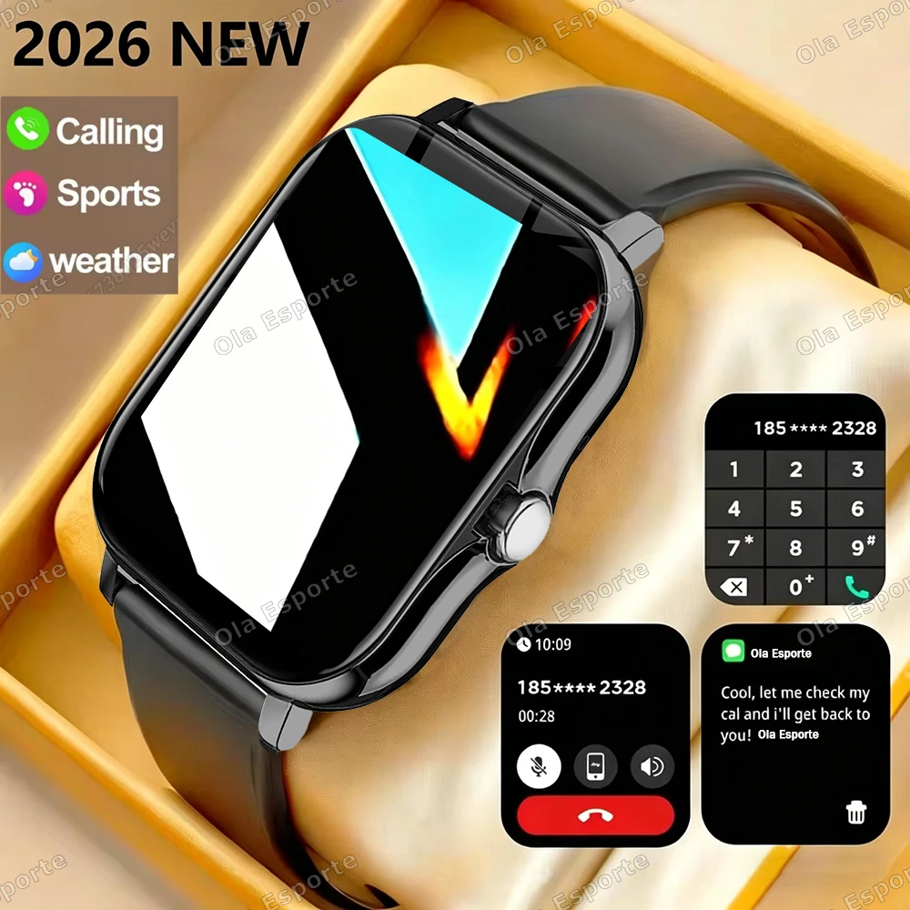 2026 New Bluetooth Call Smart Watch Information Push Men Women Health Monitoring Watch Pedometer Smartwatch For Android IOS HW12 1