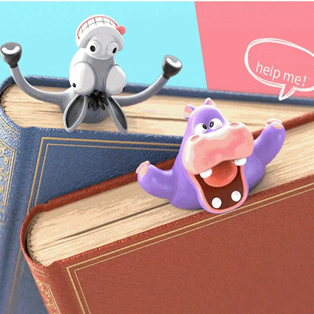 Ocean Series 3D Cartoon Animal Bookmarks - Creative Stationery