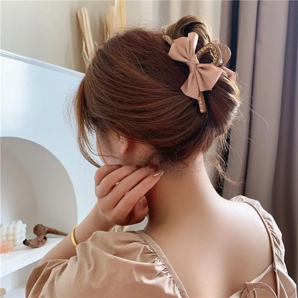 

Elegant Hair Accessories for Thick Hair Hairpins Large Women Hair Clip Bowknot Hair Claw Clip Korean Style Barrette Hair Crab