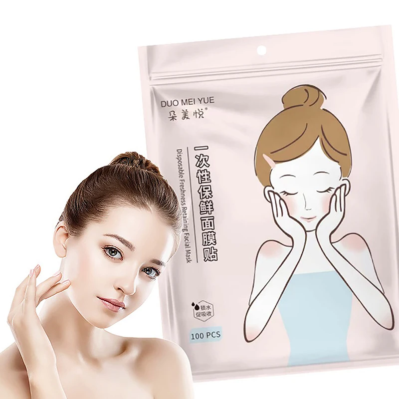 Masks Wrap Face Plastic Film Full Face Cleaner Mask Neck Stickers Paper Disposable Transparent Facial Beauty Makeup Tools view 3