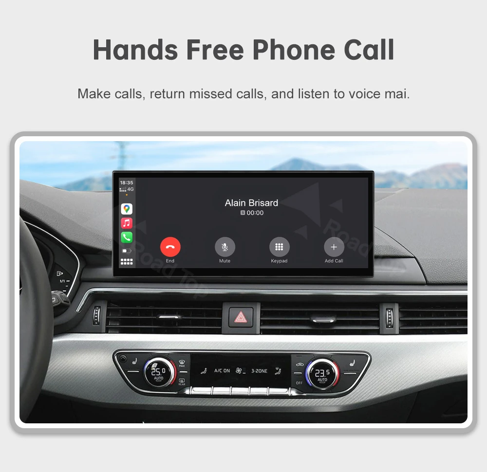 RoadTop 12,3 Zoll Wireless CarPlay Multimedia-Display Android Auto Linux Bildschirm für Audi A4 A5 2016-2019 MIB2 Airplay Autolink – Detail 14