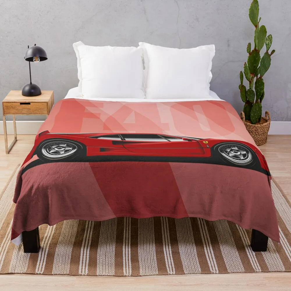 

F40 classic supercar Throw Blanket Decorative Blankets Plaid on the sofa