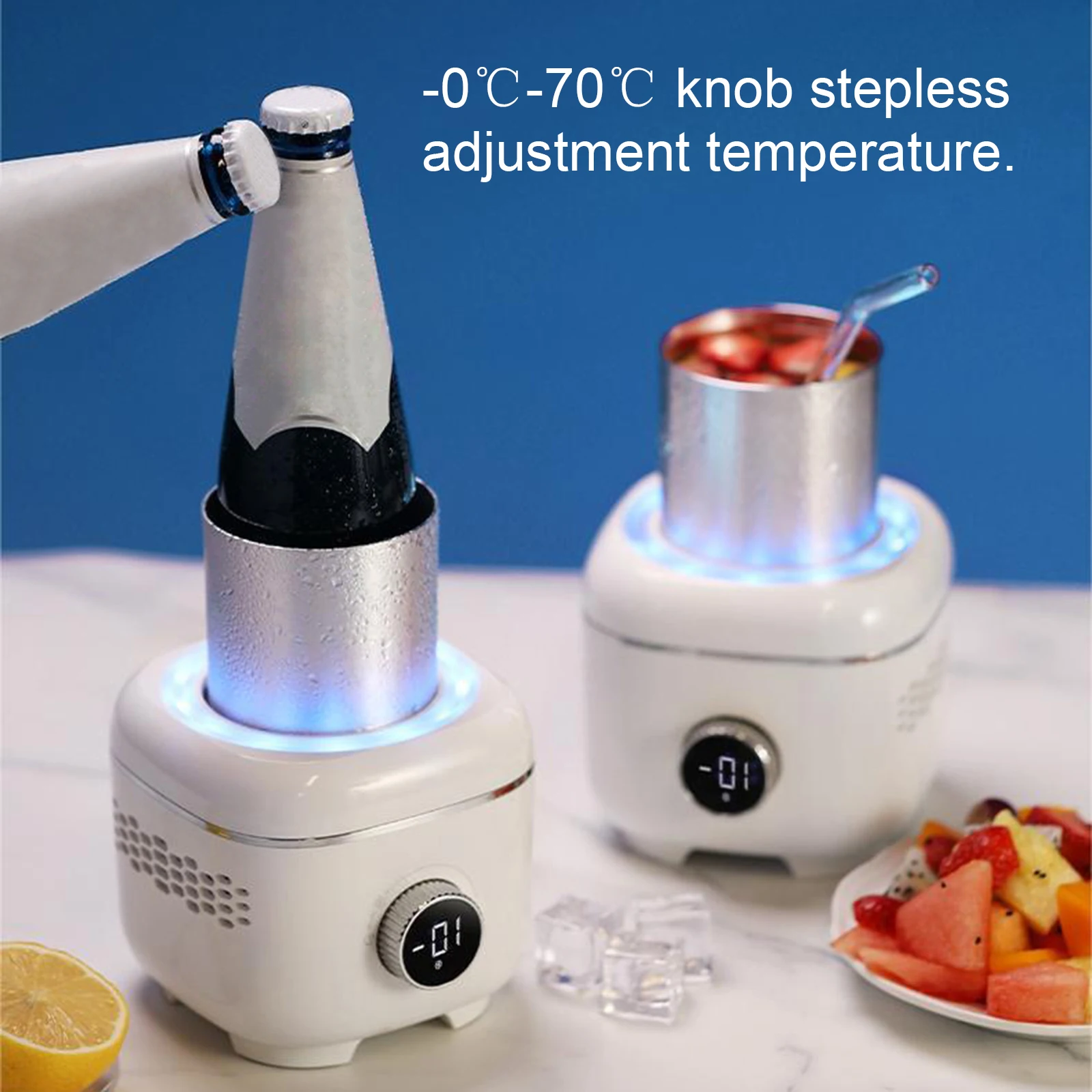 Car Cup Cooler Warmer Rapid Cooling and Heating Cup 2 In 1 Drinks Cup Portable Car Warmer Cooler Smart Car Mug Bottle Can Drinks Holder