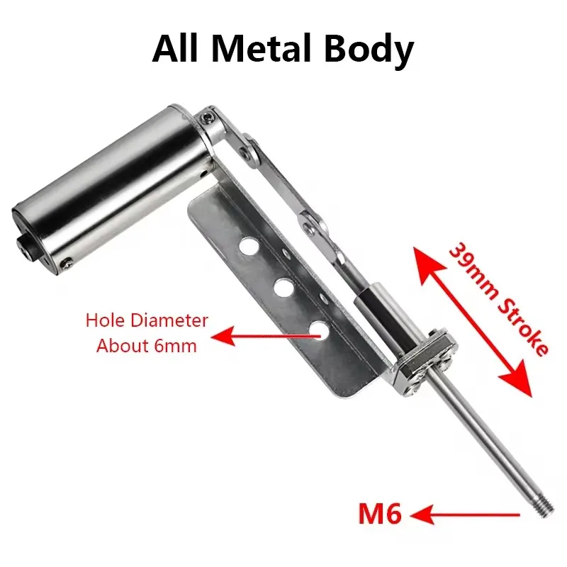 Upgrade Reciprocating Shaft Metal Micro Telescopic Linear Actuator 39mm Stroke Reciprocating Mechanism Single Motor 30-270 Times telescopic linear actuator