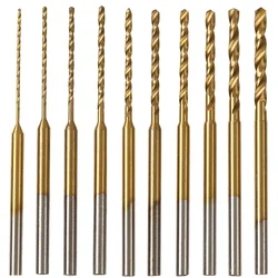 Micro-Twist Drill Bit Set - 10Pcs 0.6mm-2.2mm Tiny Drill Bit 2.35 Shank HSS Mini Engraving Drill Bits Hole Drilling Tool