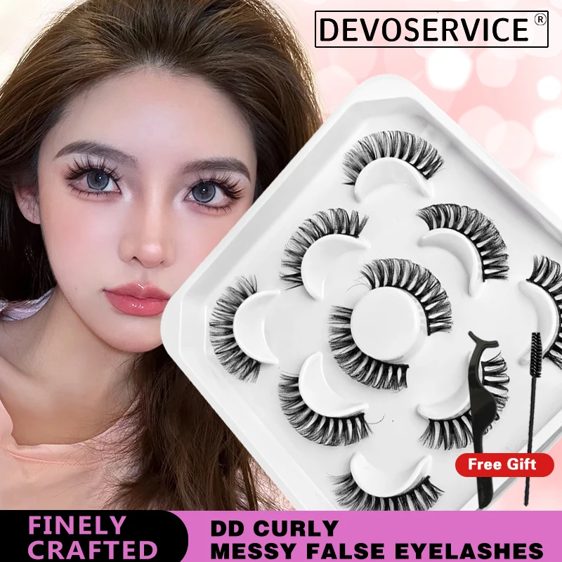 

5 Pairs False Eyelashes 3D Super Fluffy Wispy Faux Mink Eye Lashes Dramatic Russian Strip Lashes Eyelash Extension Makeup