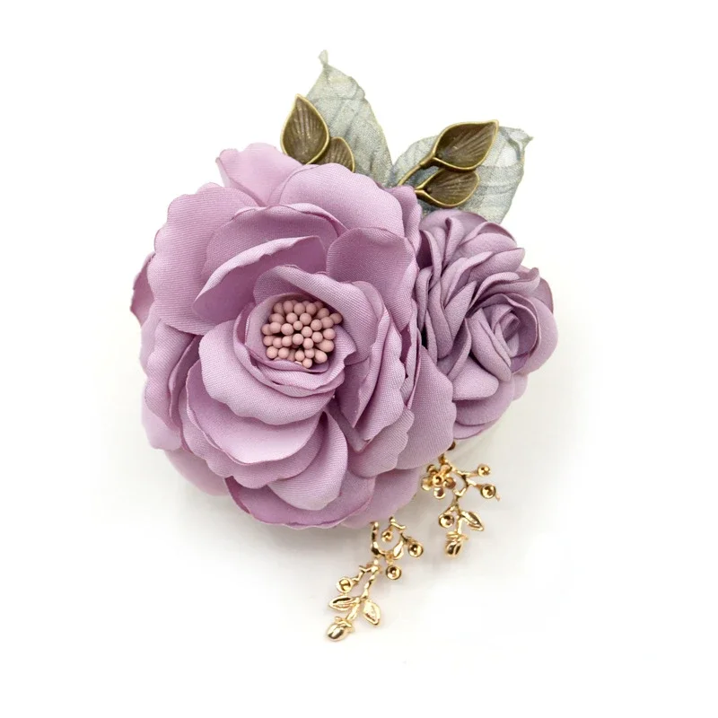 Spilla A Forma Di Lavanda Con Strass E Zirconia | Accessorio Per Abiti, Sciarpe E Bouquet | Ideale Per Matrimoni