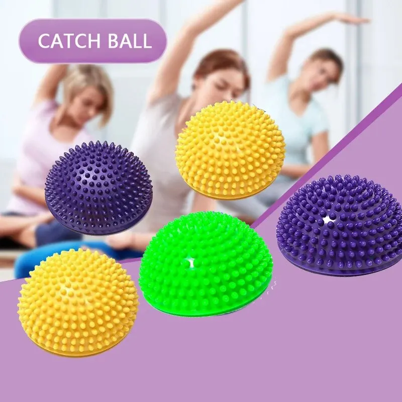 Balance Ball Trainer Mini Wave Speed Ball Half Circle Balance Ball Trainer Foot Step Toy Children's Sensory Stimulation Durian