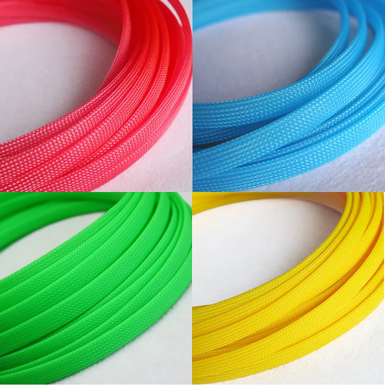 1M New Tight High Density PET Braided Wire Sleeve 2 4 6 8 10 12 14 16 18 20 25 30 40mm Insulated Cable Protection Expandable