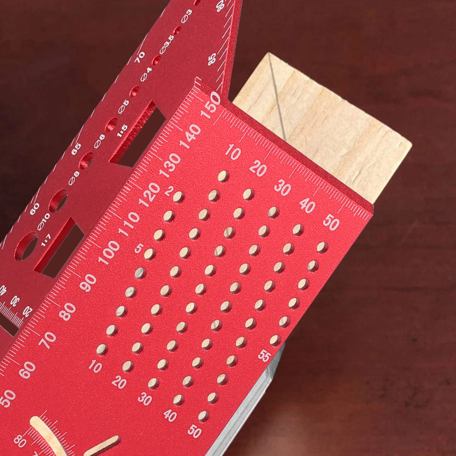 3D Multi-Angle Measuring Ruler Aluminum Alloy 45/90 Degree Multifunctional Ruler Miter Triangle Ruler Dual 45° Angle Marking