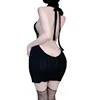 Sexy Women Open Chest Backless Pullover Fashion Virgin Killer Knitted High Stretch Turtleneck Sleeveless Sweaters Nice Gift 2