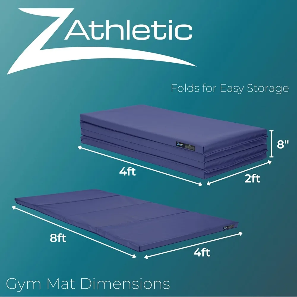 Folding Mat for Gymnastics and Tumbling, 4 Ft x 8 Ft x 2 In 4
