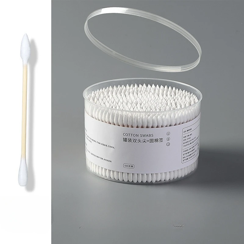 Double Head Cotton Swab Women Makeup Cotton Buds Tip for Wood Sticks Nose Ears Cleaning Health Care Tools