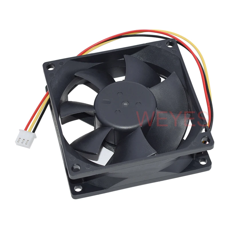 fios, DC 12V, 0.4A, 80x80x25mm, EFC-08E12D-EF05, Novo