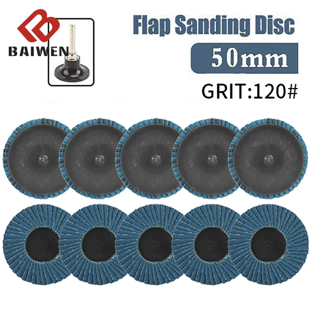 

3PCS Flap Discs 2 Inch 50mm Sanding Discs 40/60/80/120Grit Polishing Disc Grinding Wheel Blade for Angle Grinder Abrasive Tool