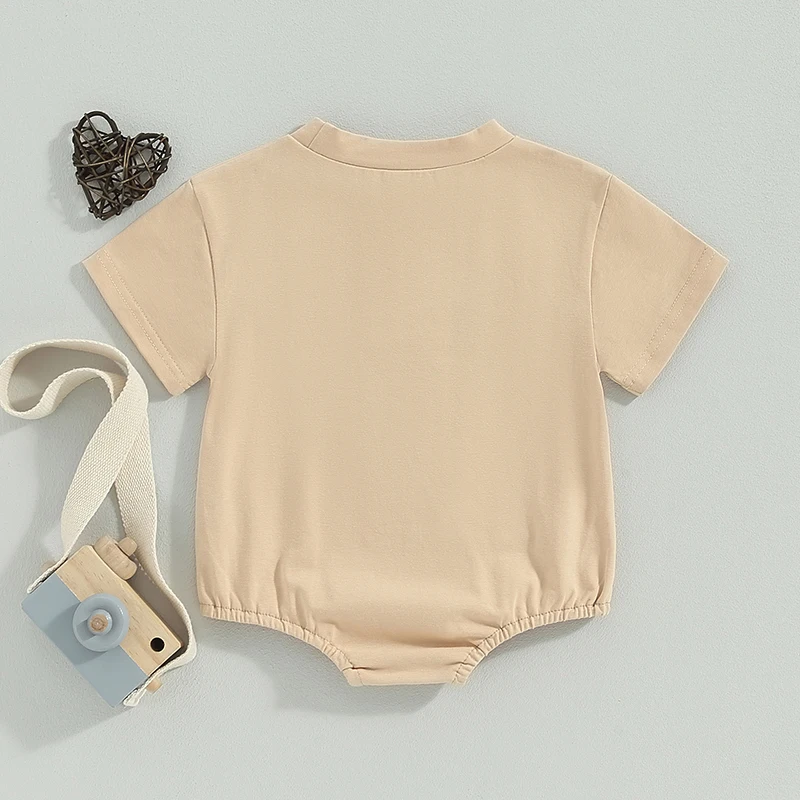 

Летняя одежда для новорожденных девочек, футболка с коротким рукавом и буквами, комбинезон с пузырьками, боди, комбинезон, летний наряд
