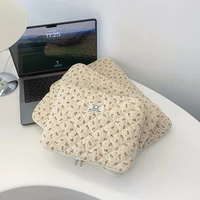 Floral Laptop Sleeve Quilted Laptop Carrying Case Protective Notebook Case for 11-15 Inch Laptop Tablet - Image 3