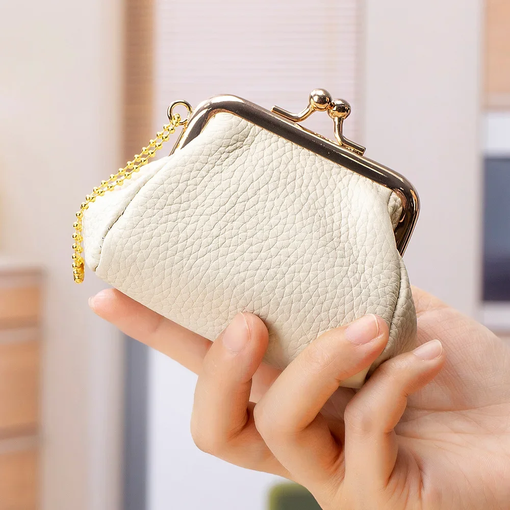 Kiss Lock Coin Purse • Woman Coin Purse • Leather Change Purse