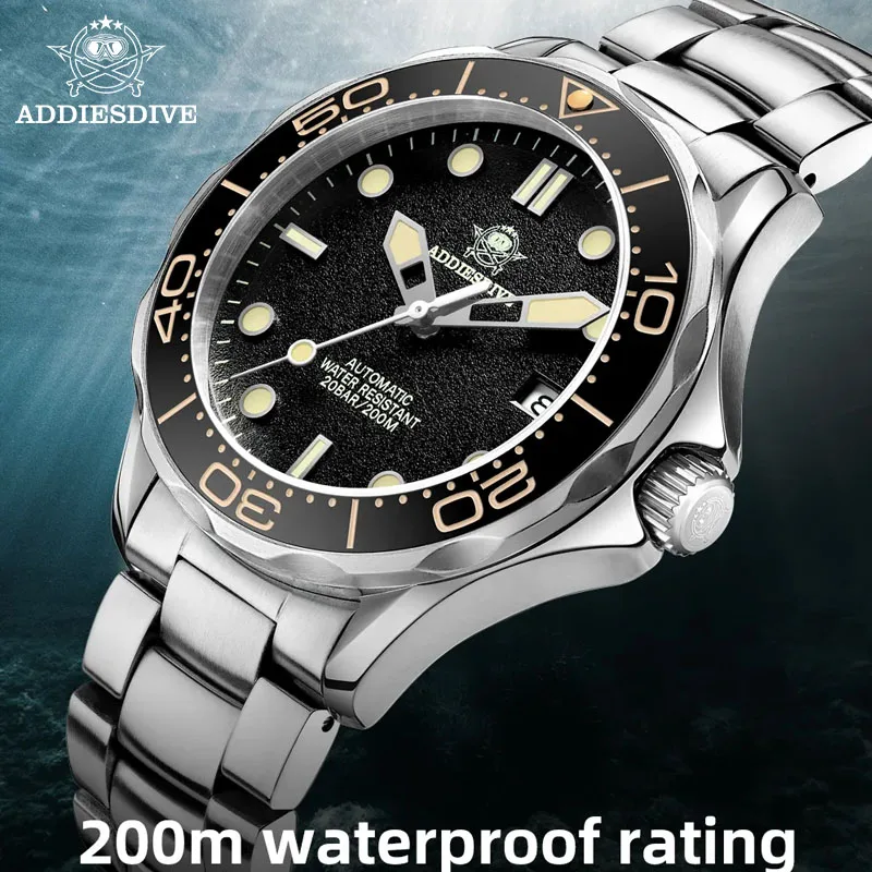 ADDIESDIVE  ڵ  ð, Ŭ Ʈ NH35 ̾ ð, θ ƿ, 200m  ߱ ð, ǰ