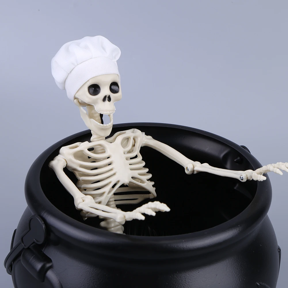 Halloween Decor Outdoor Large Witch Cauldron on Tripod with Lights Candy Bucket Halloween Bonfire Horror Carnival Party Decor 20