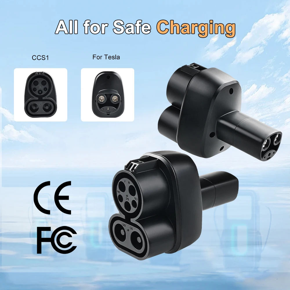 JDMEX CCS 1 to Tesla EV Charging Adapter 400A DC Electric Vehicle Charging Adapter Convertor for Car Charger IP54 Waterproof
