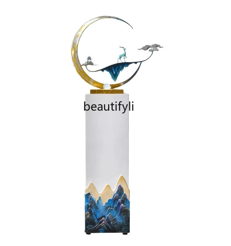 

Modern Light Luxury Large Water Fountain Lucky Decoration Chinese Living Room Floor Decoration