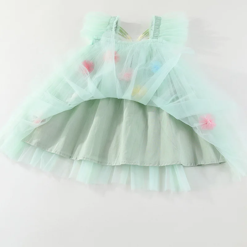 Toddler Kids Baby Girls' Summer Tulle Dress Butterfly Flower Princess Mesh Bow Wings Dress for Girls Birthday Party Mesh Dresses