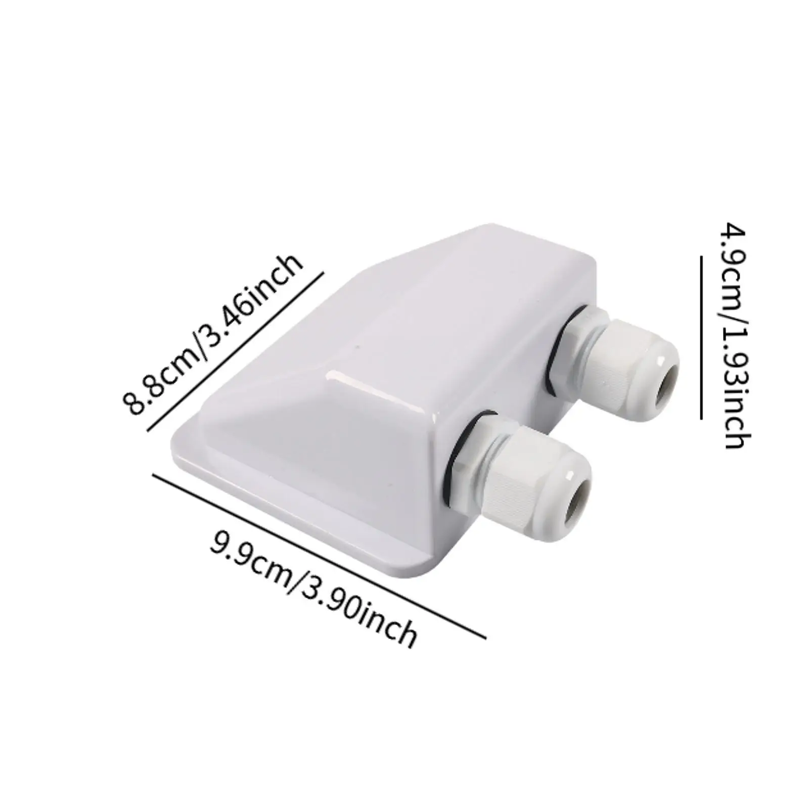 Double Cable Entry Gland Housing IP68 Waterproof White ABS Mount for Solar Panel Cable in Caravan Boat RV Double Cable Entry Gland Housing IP68 Waterproof White ABS Mount for Solar Panel Cable in Caravan Boat RV