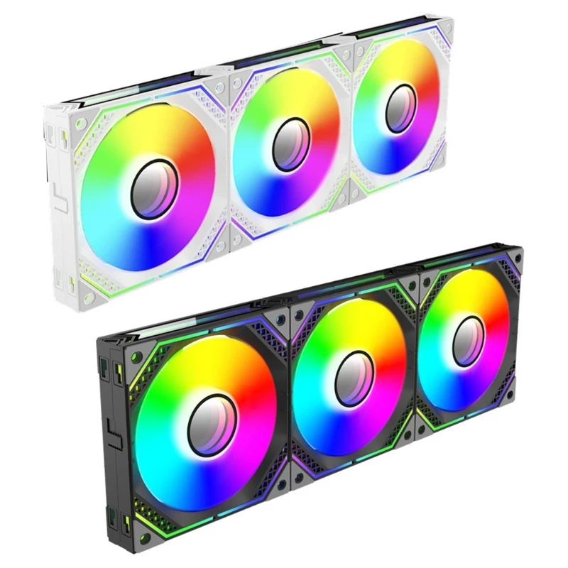 

Y5GE 3Pcs/Set ARGB Case Cooler Fans 4pin PWM Silent CPU Fan Гидравлический подшипник 2000Rpm