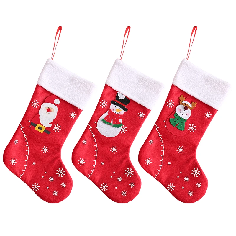 1pcs Elf Socks Christmas Gift Bags Linen Large Fireplace Decoration New  Years Candy Holder Home Storage Bag DIY Hanging Ornament - AliExpress