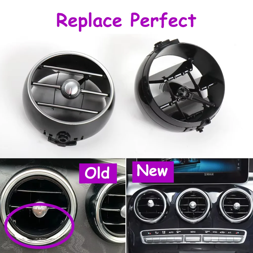 W205 W253 벤츠 C 클래스 GLC 2015-2021 2058300201 용 자동차 앞뒤 에어컨 AC 벤트 아울렛 내부 그릴