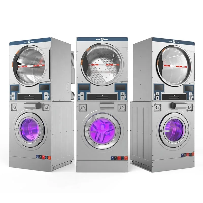 Washer, Washer Dryer, Coin Operated, Commercial, Laundry, Remote Control, Stacking 2