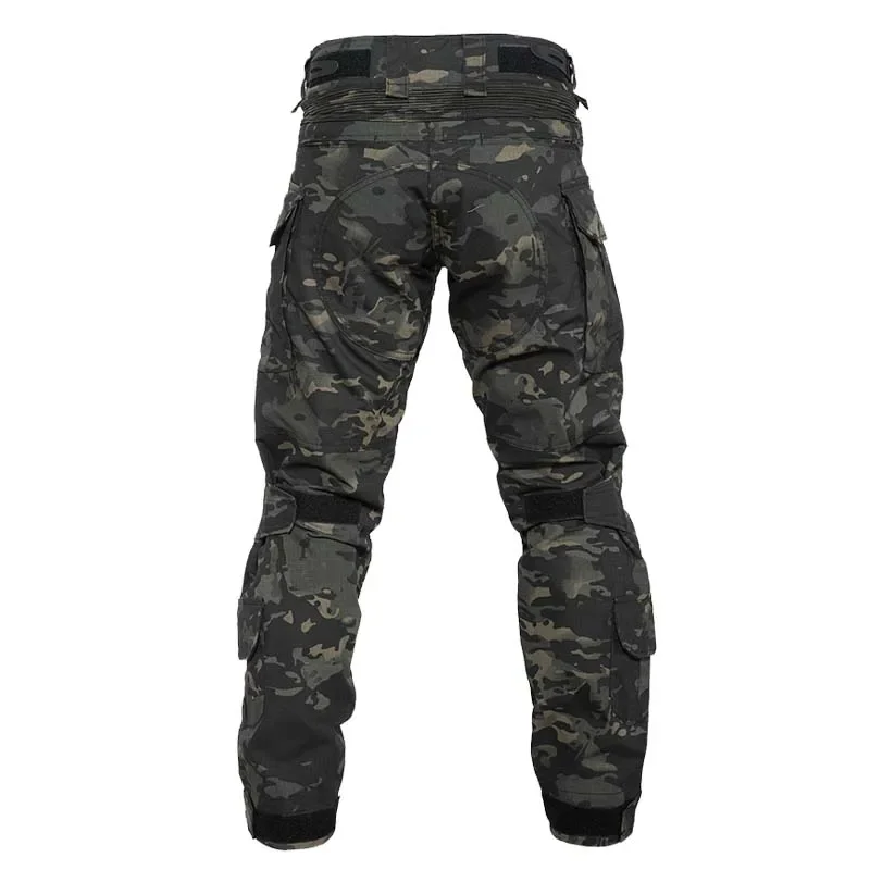 HAN WILD G3 Hiking Pants Combat Pants with Knee Pads Airsoft Tactical Trousers Camouflage Cotton Hiking Softair Camping Climb Pants